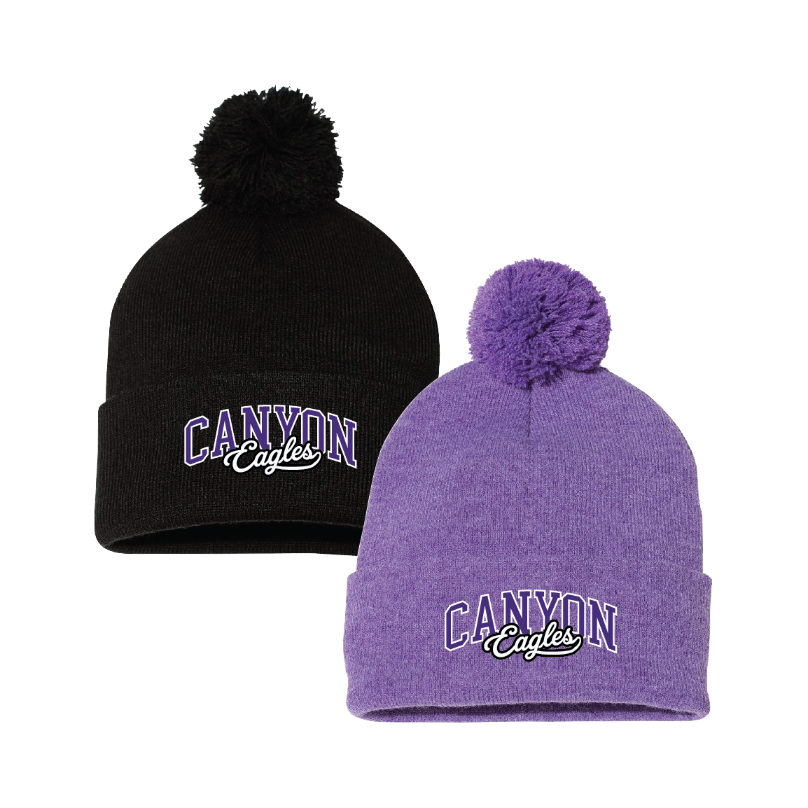 Pom-Pom Cuffed Beanie